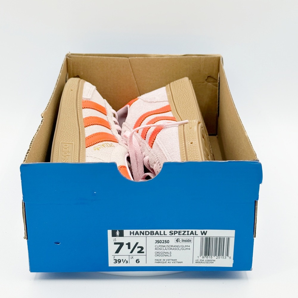 Adidas Handball Spezial W Sneakers Size 7.5 Pink/Orange/Gum JS0250 NEW - Picture 2 of 10